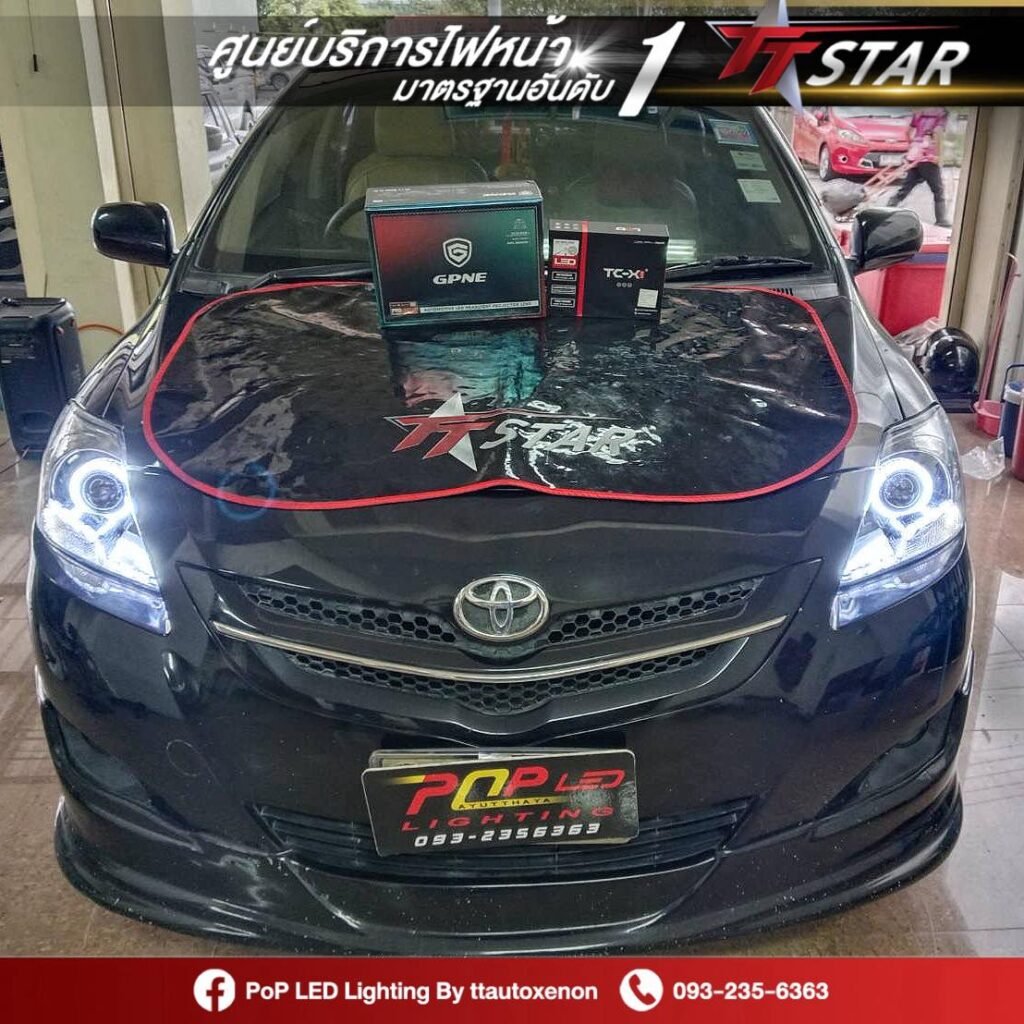 รีวิว ติดตั้งไฟหน้ารถยนต์ TOYOTA 456 เจริญยนต์ เพชรบูรณ์