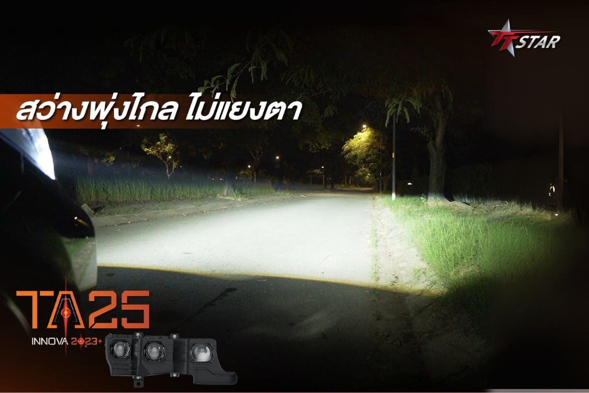 AOZOOM TA25 ไฟโปรเจคเตอร์ Bi-LED 5000K สำหรับ Toyota Innova (5)