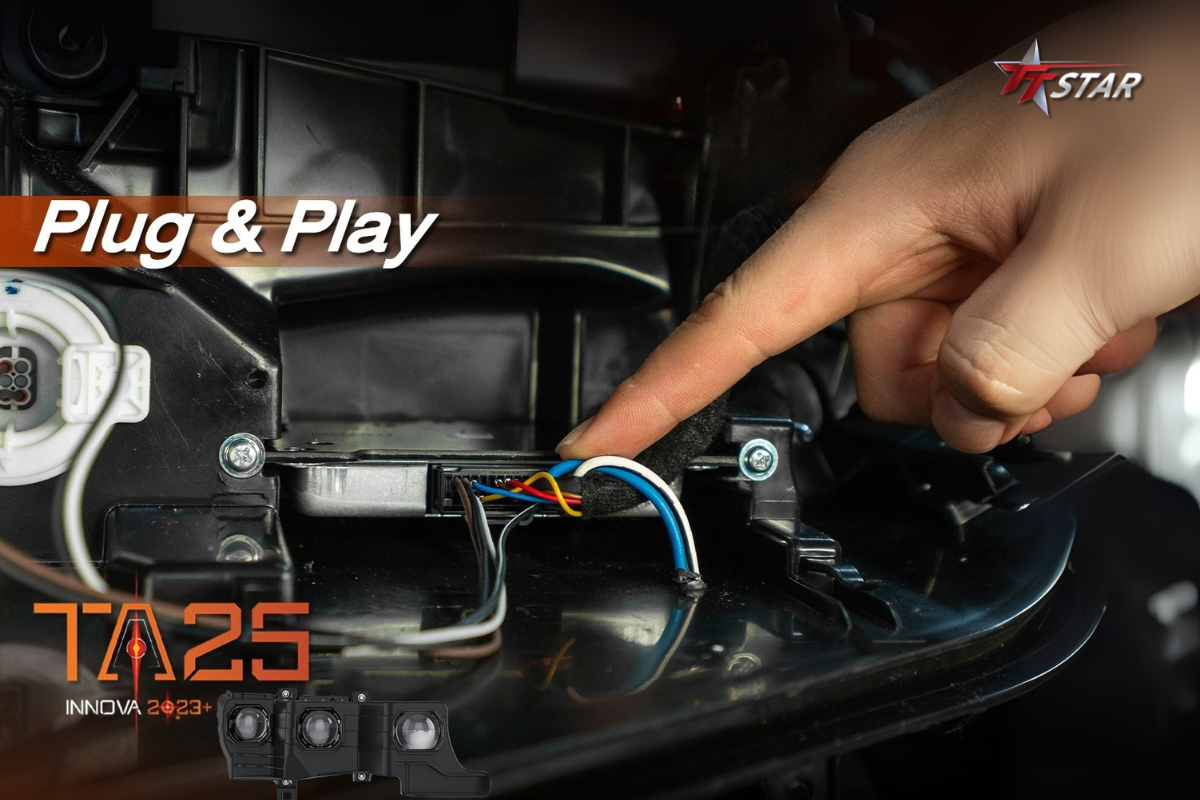 AOZOOM TA25 ไฟโปรเจคเตอร์ Bi-LED 5000K สำหรับ Toyota Innova (5)