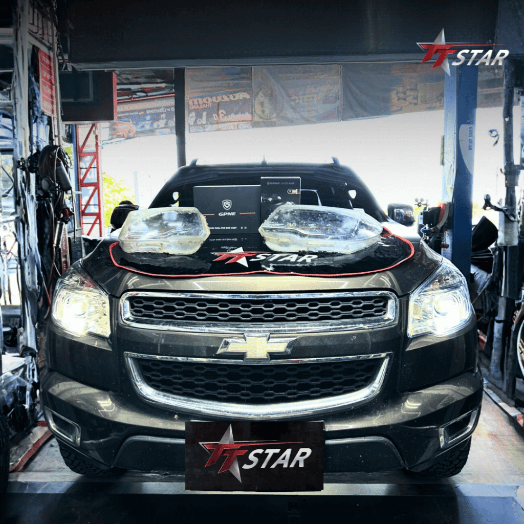 รีวิว อัพเกรดไฟหน้ารถยนต์ CHEVROLET COLORADO 3P AUTOPARTS เพชรบูรณ์
