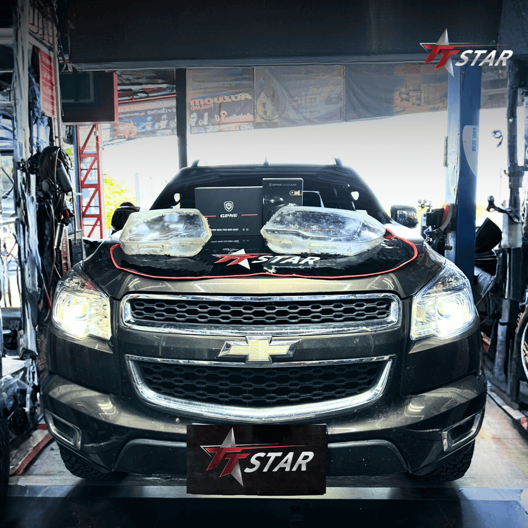 รีวิว อัพเกรดไฟหน้ารถยนต์ CHEVROLET COLORADO 3P AUTOPARTS เพชรบูรณ์