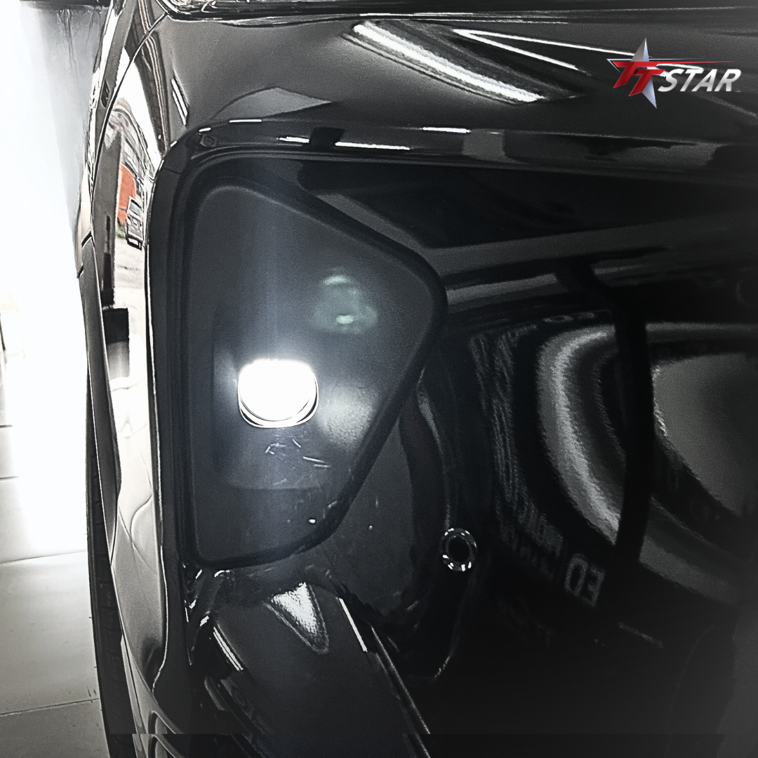 รีวิว อัพเกรดไฟหน้ารถยนต์ TOYOTA FORTUNER เก่งประดับยนต์ ตรัง