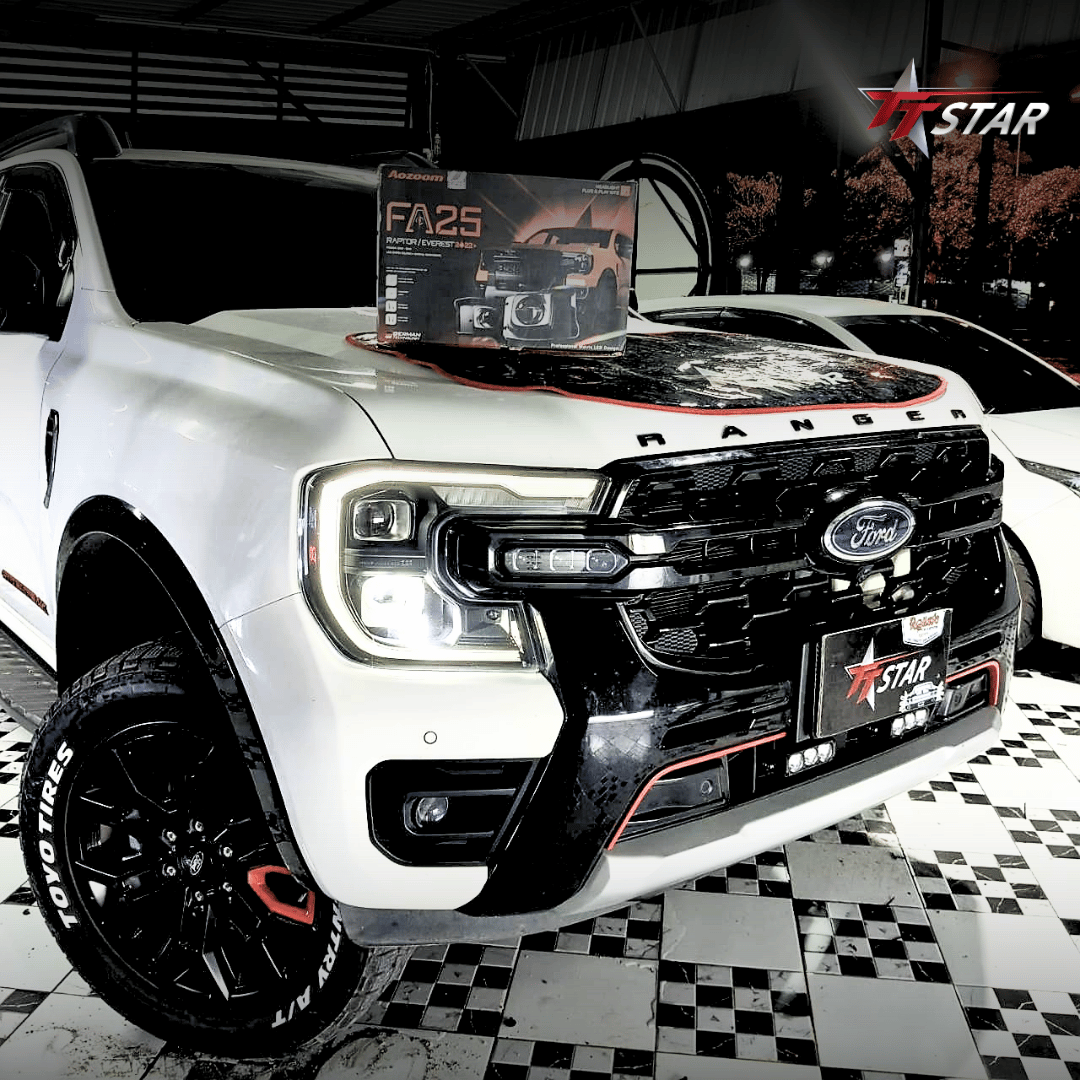 รีวิว อัพเกรดไฟหน้ารถยนต์ FORD EVEREST หิวแสง Car lighting นครศรีธรรมราช