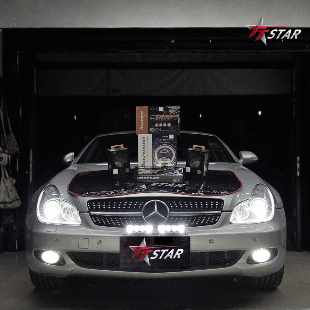 รีวิว อัพเกรดไฟหน้ารถยนต์ BENZ ยานยนต์ออโต้ซาวด์ ชัยภูมิ