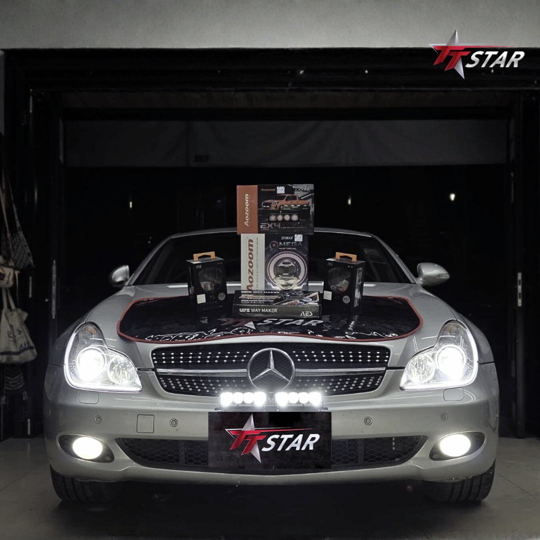 รีวิว อัพเกรดไฟหน้ารถยนต์ BENZ ยานยนต์ออโต้ซาวด์ ชัยภูมิ