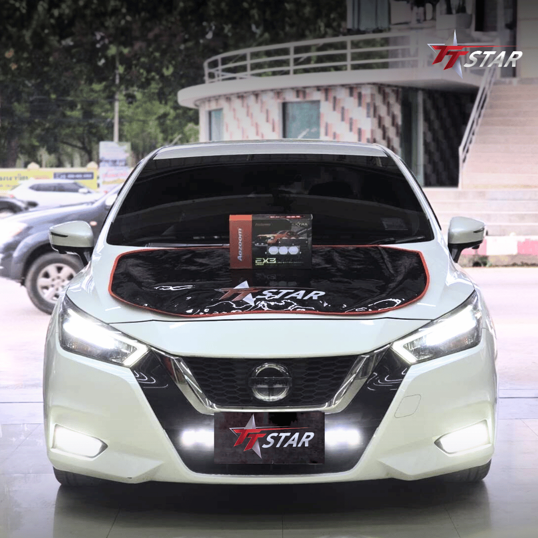 รีวิว ติดตั้งไฟหน้ารถยนต์ NISSAN ยานยนต์ออโต้ซาวด์ ชัยภูมิ