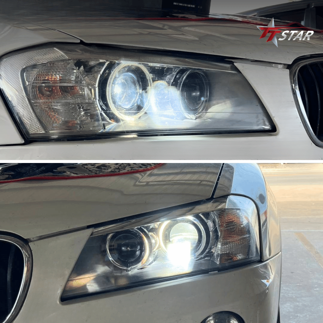 รีวิว อัพเกรดไฟหน้ารถยนต์ BMW ไอเดีย แอร์แอนด์ซาวด์ มหาสารคาม