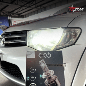รีวิว ติดตั้ง อัพเกรด อัปเกรดไฟหน้า รถยนต์ MITSUBISHI ไอเดีย แอร์แอนด์ซาวด์