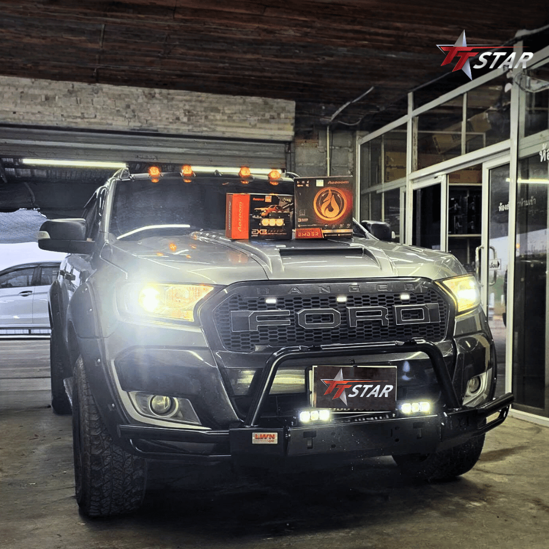 รีวิว อัพเกรดไฟหน้ารถยนต์ FORD K7 ประดับยนต์ นครราชสีมา