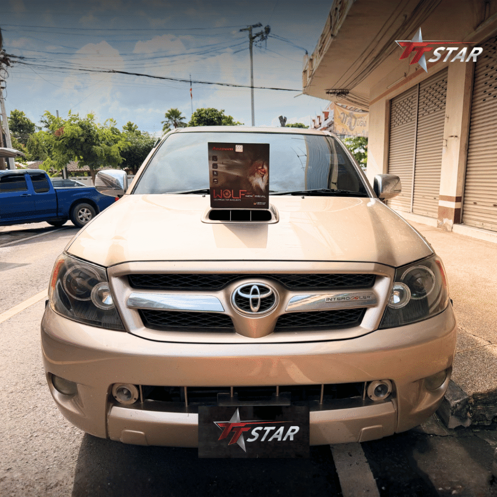 รีวิว อัพเกรดไฟหน้ารถยนต์ TOYOTA VIGO ส.ศักดิ์ยนต์ อุบลราชธานี