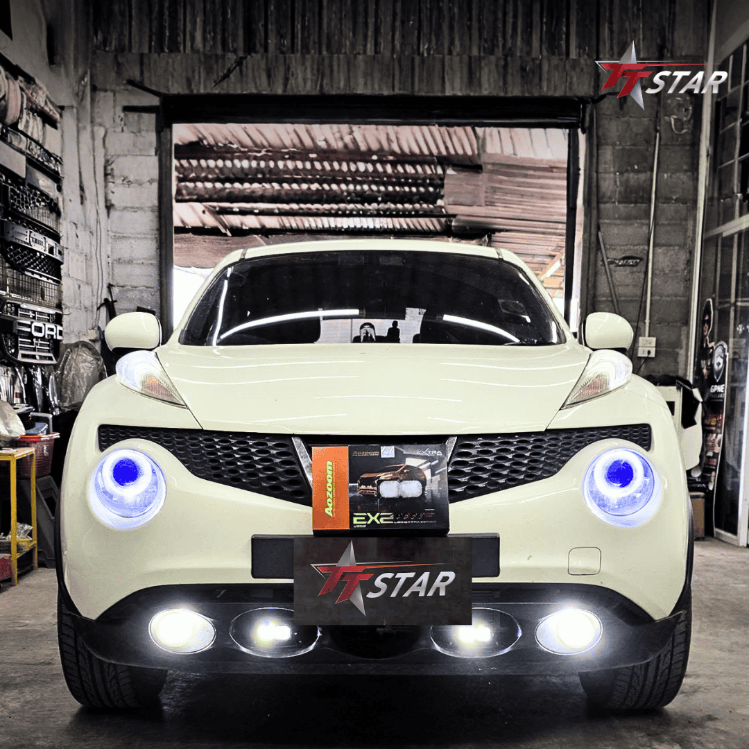 รีวิว อัพเกรดไฟหน้ารถยนต์ NISSAN JUKE K7 ประดับยนต์ นครราชสีมา