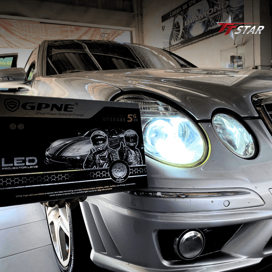 รีวิว อัพเกรดไฟหน้ารถยนต์ MERCEDES BENZ E350 W211 ชัชคาร์ ออดิโอ อุดรธานี