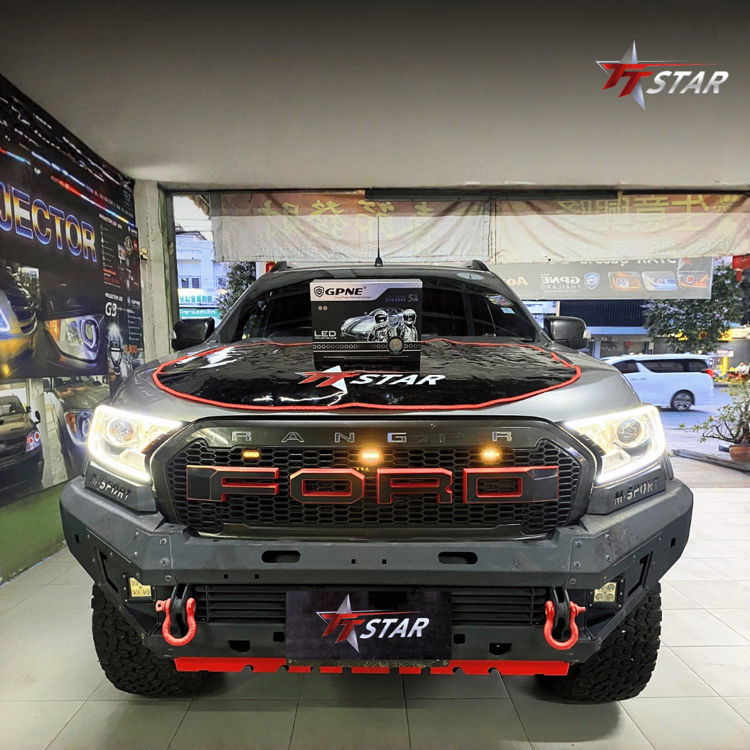 รีวิว อัพเกรดไฟหน้ารถยนต์ FORD ชัชคาร์ ออดิโอ อุดรธานี