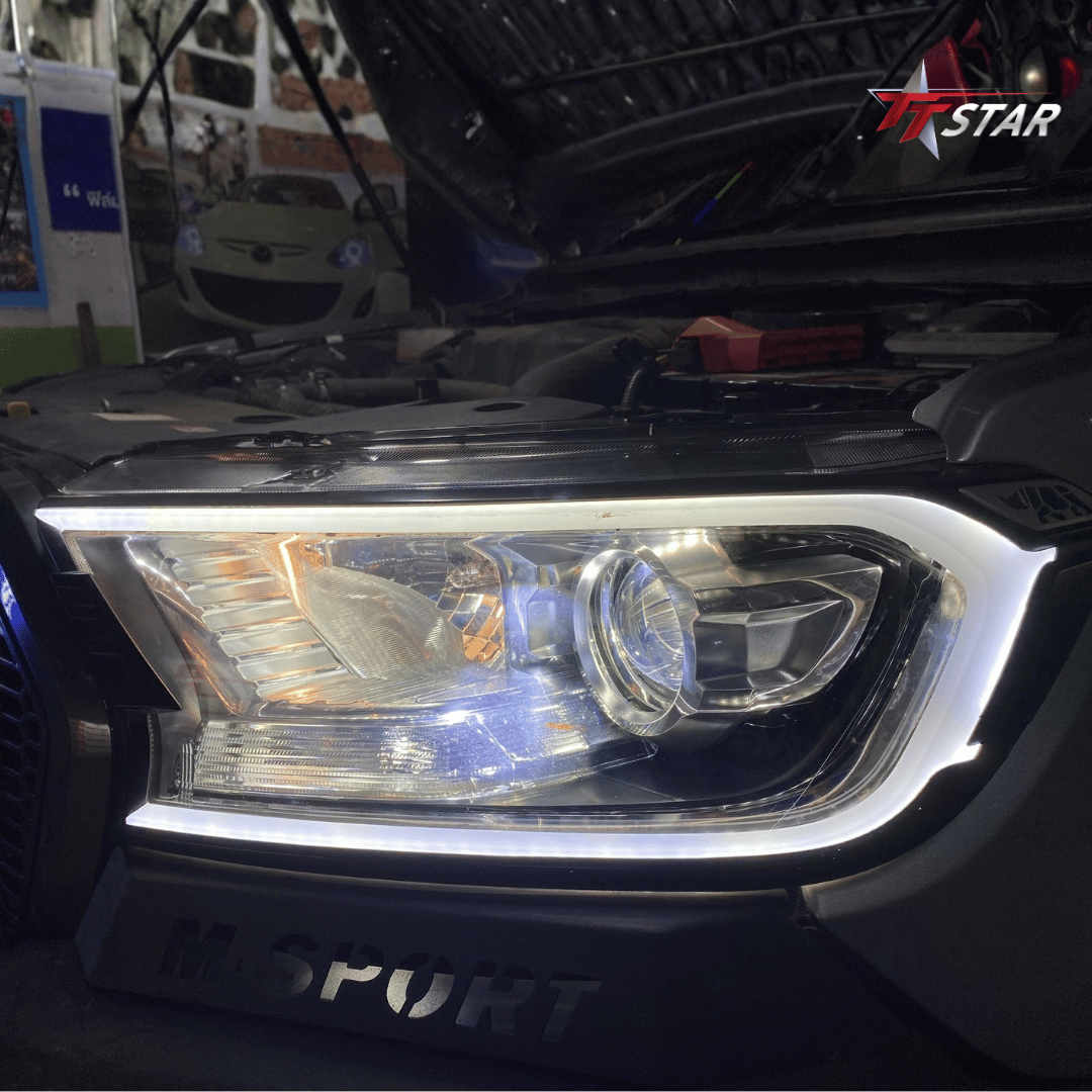 รีวิว อัพเกรดไฟหน้ารถยนต์ FORD ชัชคาร์ ออดิโอ อุดรธานี