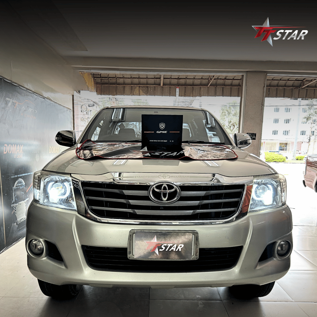 รีวิว อัพเกรดไฟหน้ารถยนต์ TOYOTA HILUX VIGO Car Mo Shop ฉะเชิงเทรา