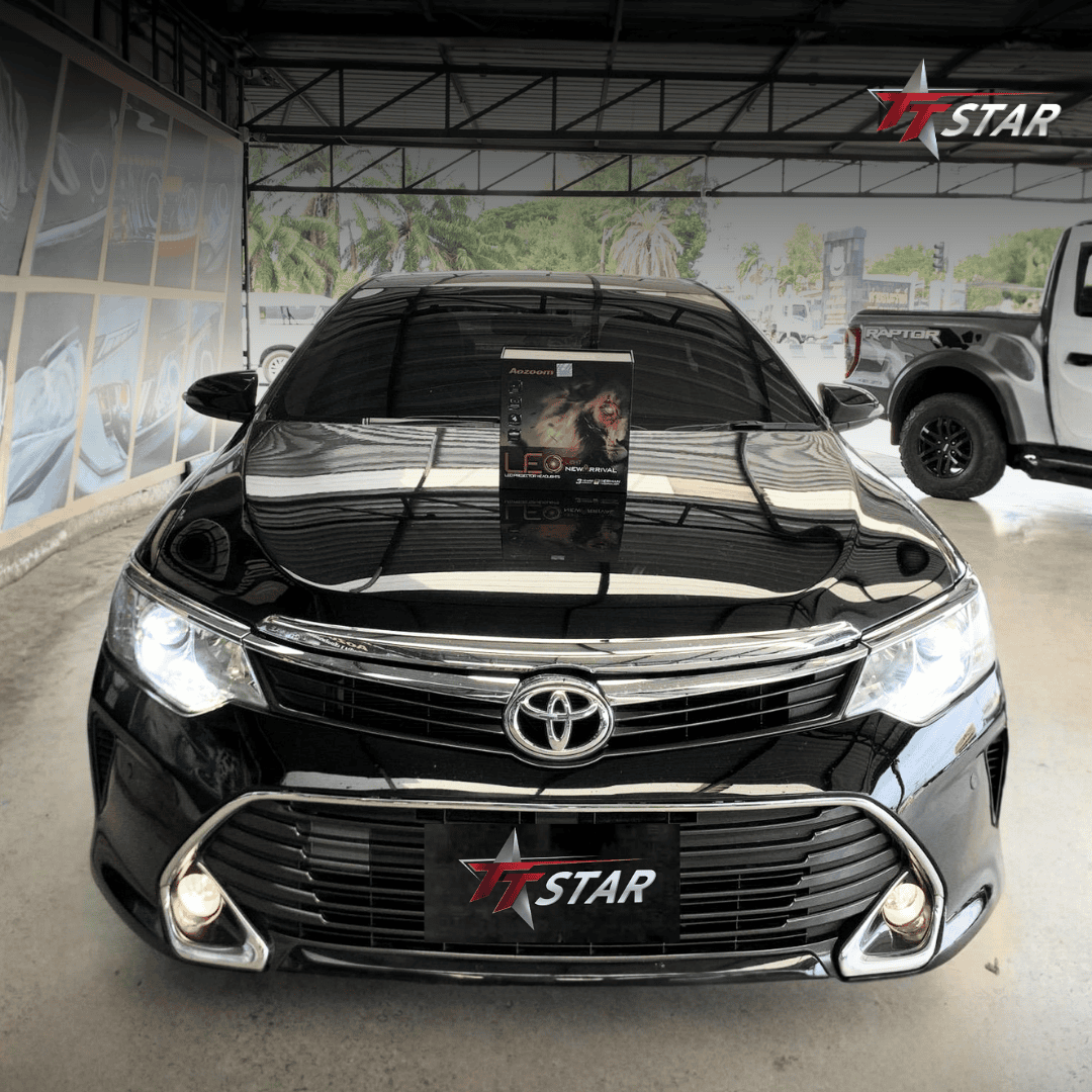 รีวิว อัพเกรดไฟหน้ารถยนต์ TOYOTA Aya Auto Light หัวหิน ประจวบคีรีขันธ์