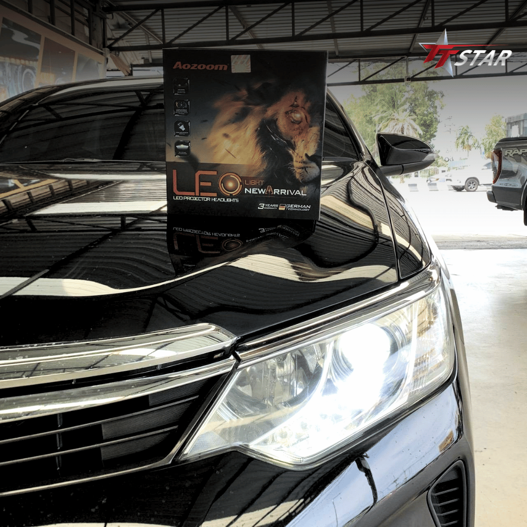 รีวิว อัพเกรดไฟหน้ารถยนต์ TOYOTA Aya Auto Light หัวหิน ประจวบคีรีขันธ์