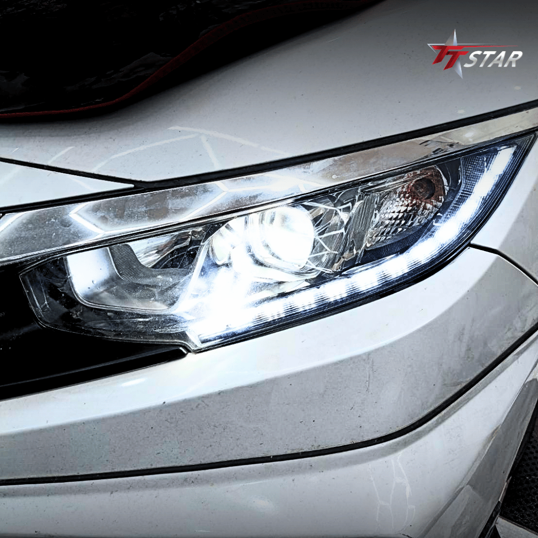 รีวิว อัพเกรดไฟหน้ารถยนต์ HONDA CIVIC เจซี คาร์เซอร์วิส พิษณุโลก