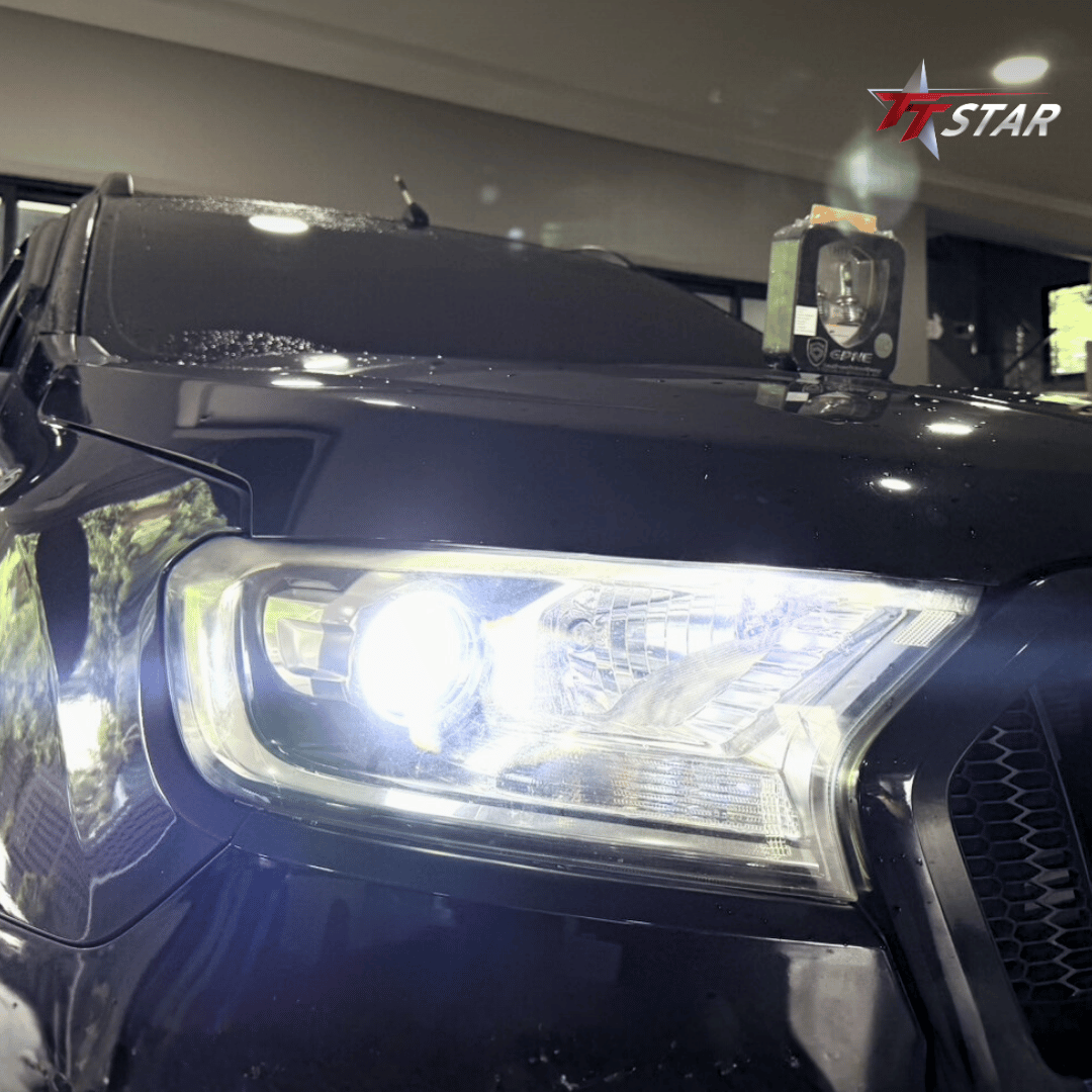 รีวิว อัพเกรดไฟหน้ารถยนต์ ISUZU ห้องกี่ประดับยนต์ ภูเก็ต