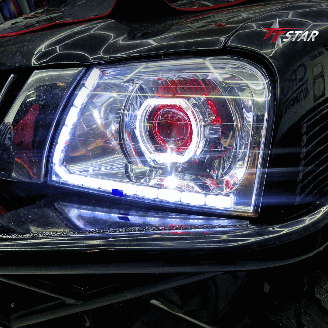 รีวิว อัพเกรดไฟหน้ารถยนต์ MITSUBISHI เมืองประดับยนต์ กระบี่