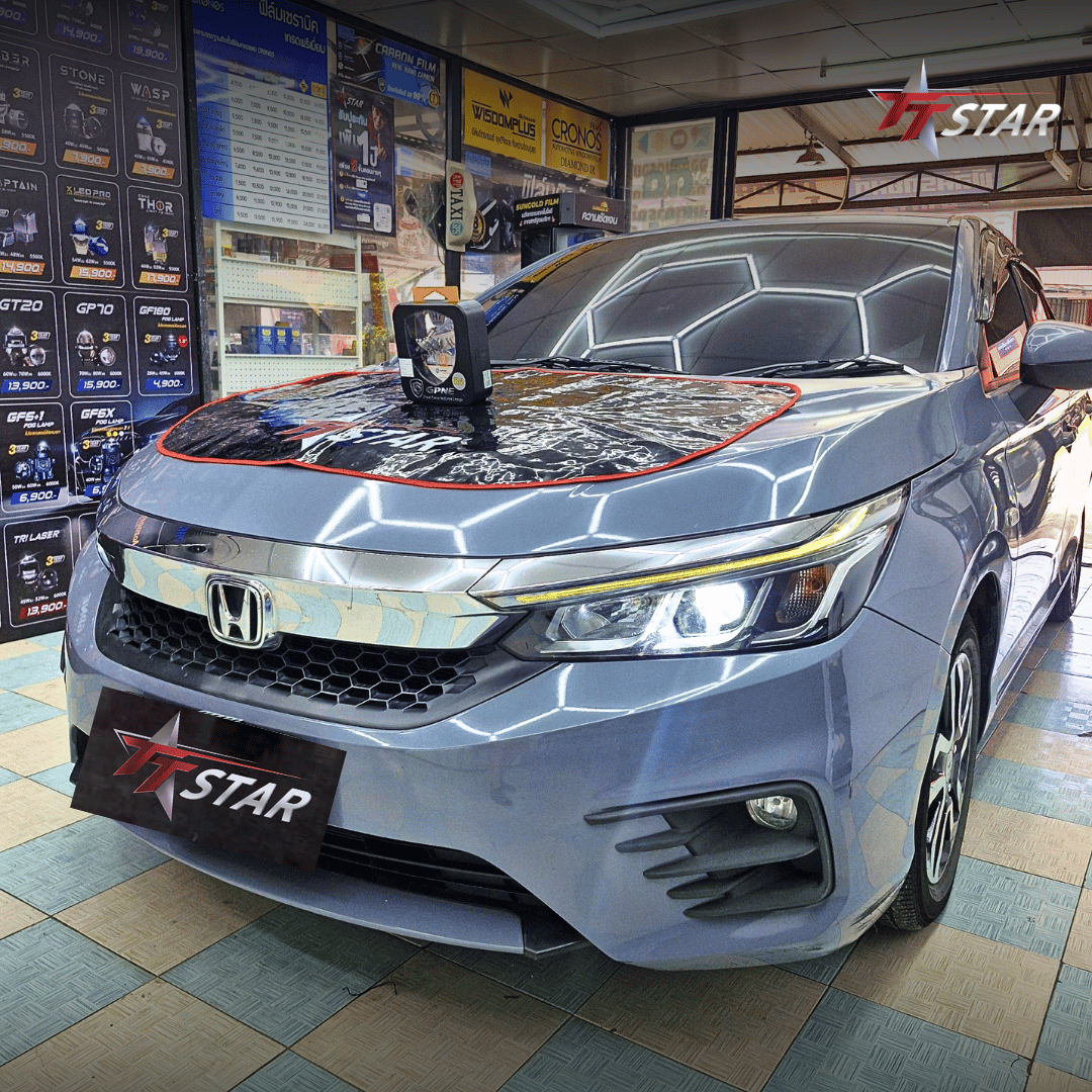 รีวิว อัพเกรดไฟหน้ารถยนต์ HONDA เมืองประดับยนต์ กระบี่