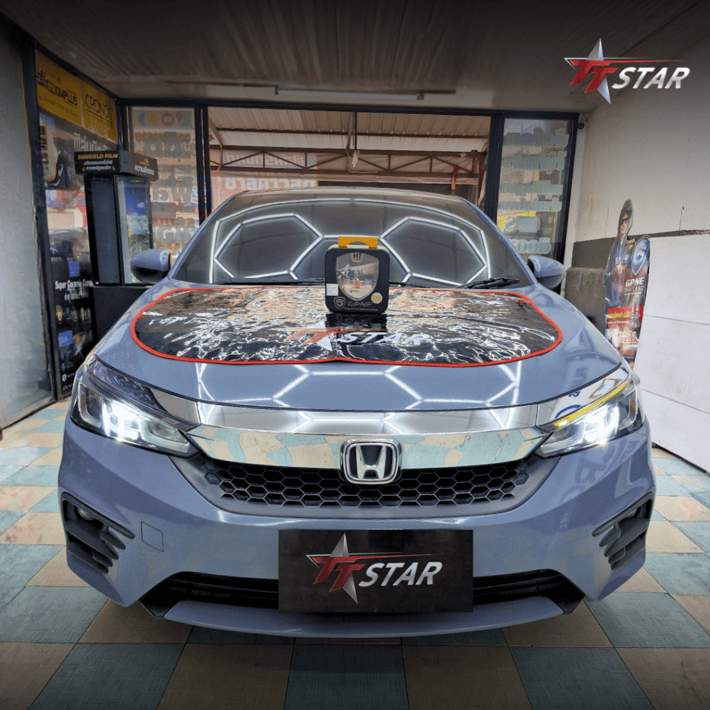 รีวิว อัพเกรดไฟหน้ารถยนต์ HONDA CITY เมืองประดับยนต์ กระบี่