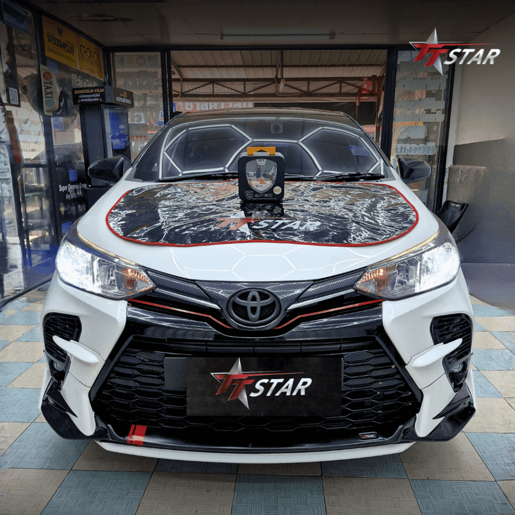 รีวิว อัพเกรดไฟหน้ารถยนต์ TOYOTA YARIS ATIV เมืองประดับยนต์ กระบี่