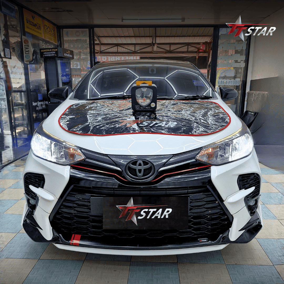 รีวิว อัพเกรดไฟหน้ารถยนต์ TOYOTA YARIS ATIV เมืองประดับยนต์ กระบี่