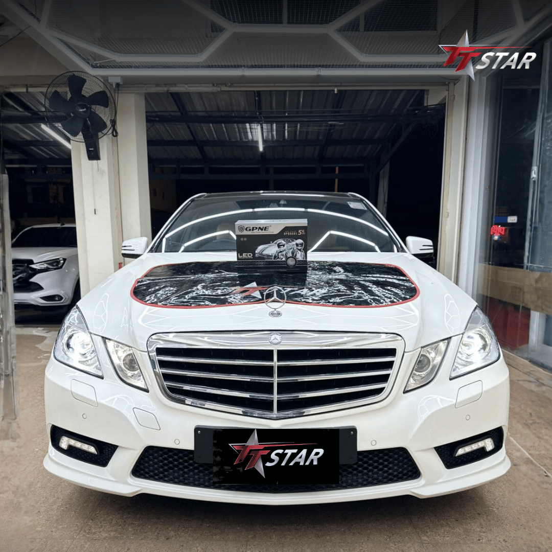 รีวิว อัพเกรดไฟหน้ารถยนต์ Mercedes-Benz W212 E200 CGI POP LED Lighting อยุธยา