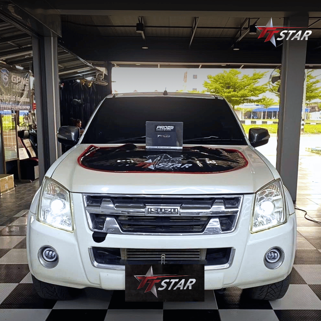 รีวิว อัพเกรดไฟหน้ารถยนต์ ISUZU D-MAX เจซี คาร์เซอร์วิส พิษณุโลก