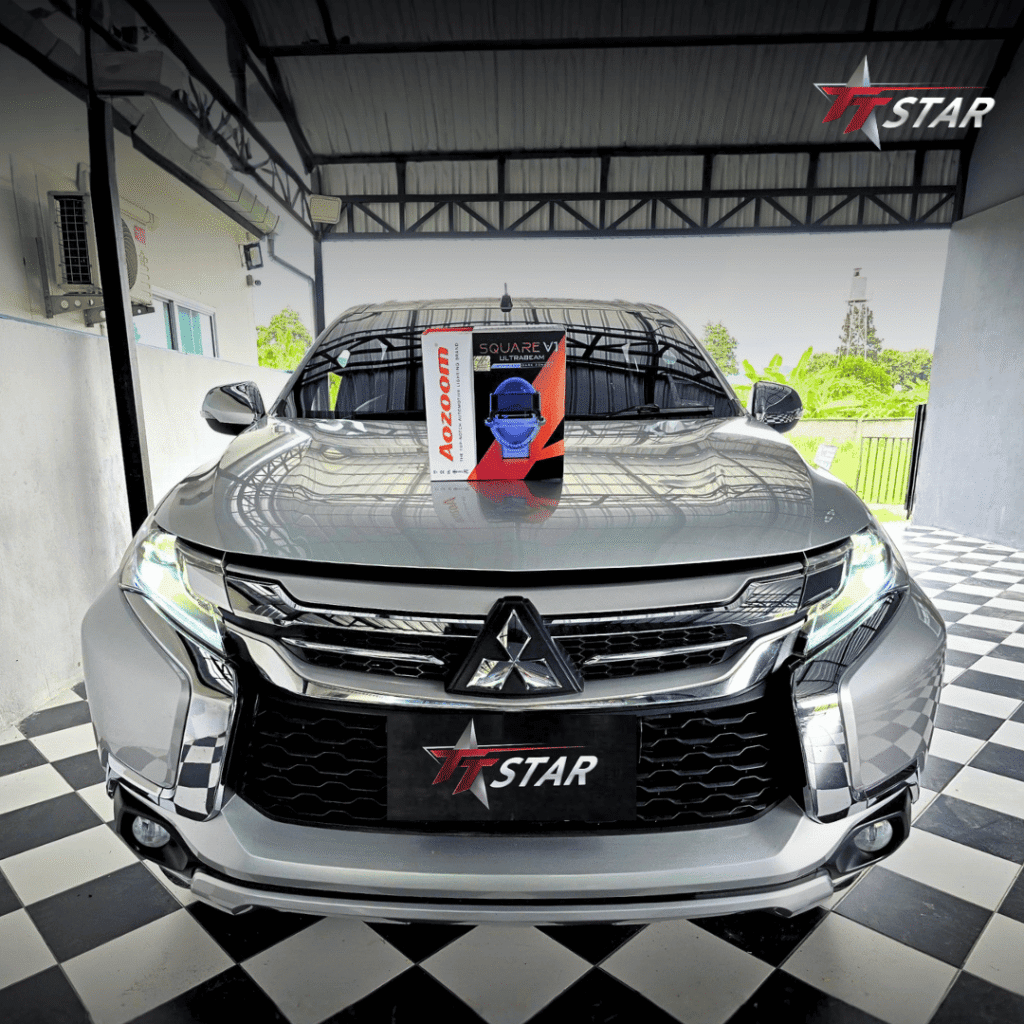 รีวิว อัพเกรดไฟหน้ารถยนต์ MITSUBISHI PAJERO N.A.Auto Light เชียงใหม่