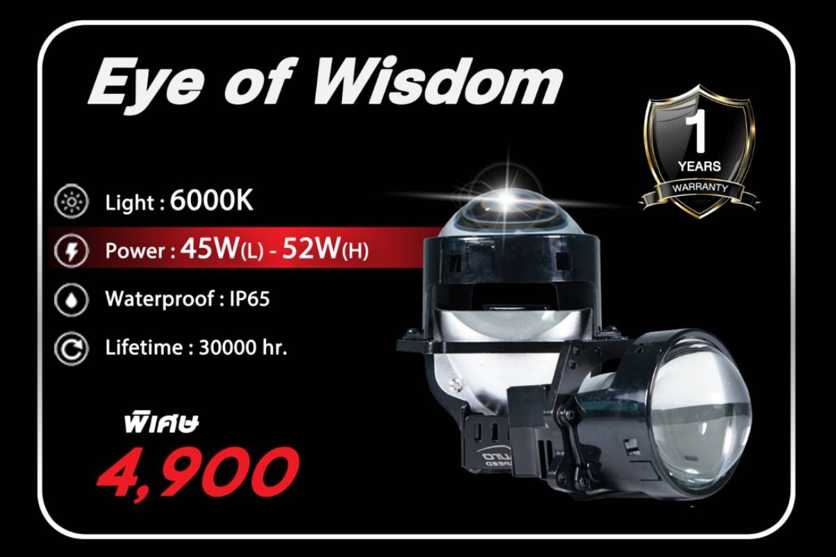 PRO HD Eye Of Wisdom-Strength รีวิว PRO HD Eye Of Wisdom เลนส์โปรเจกเตอร์ Bi-LED แสงคมกริบ ดีไซน์ลูกแก้วสีฟ้าสุดพรีเมียม