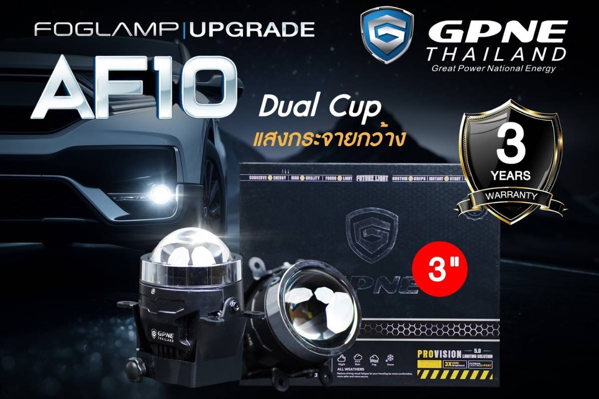 GPNE COMBO SET โปรโมชั่นสุดคุ้ม! อัปเกรดไฟหน้า GP70 + กล้อง G5 + ไฟตัดหมอก AF10 จบในชุดเดียว