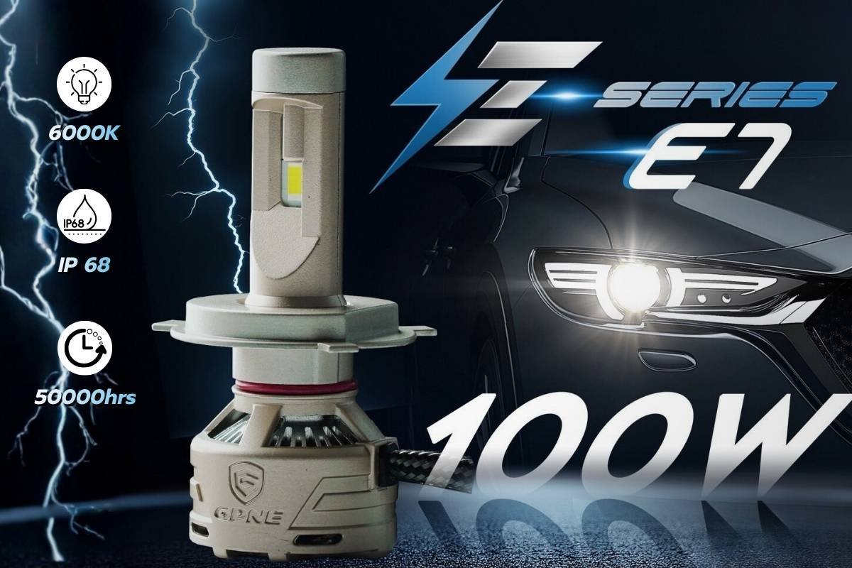 GPNE E7 LED headlights ขีดสุดของความสว่าง ตัวท็อป สว่างแรง พุ่งไกล มั่นใจทุกเส้นทาง