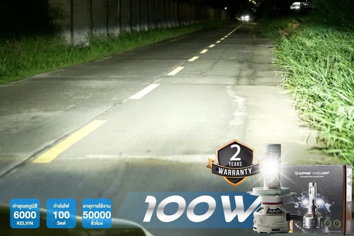 GPNE E7 LED headlights ขีดสุดของความสว่าง ตัวท็อป สว่างแรง พุ่งไกล มั่นใจทุกเส้นทาง