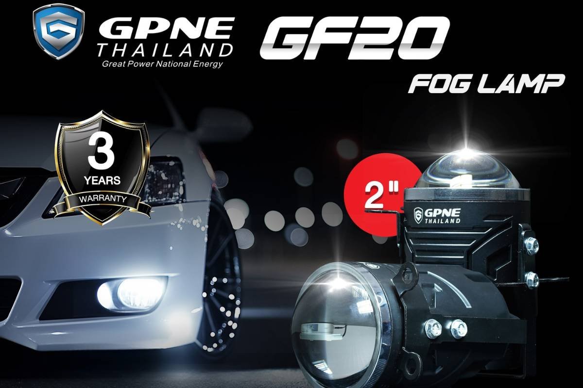 GPNE GF20 โปรเจคเตอร์ตัดหมอก Bi-LED สว่างทะลุพิกัด เปลี่ยนหมอกหนาให้กลายเป็นทางสว่างชัดระดับ HD