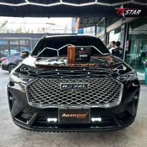 HAVAL H6 2023 สีดำ ติดตั้งไฟเสริม AOZOOM EX3 บริเวณกันชนหน้า มุมมองตรงหน้ารถ ที่ TT Star รามอินทรา