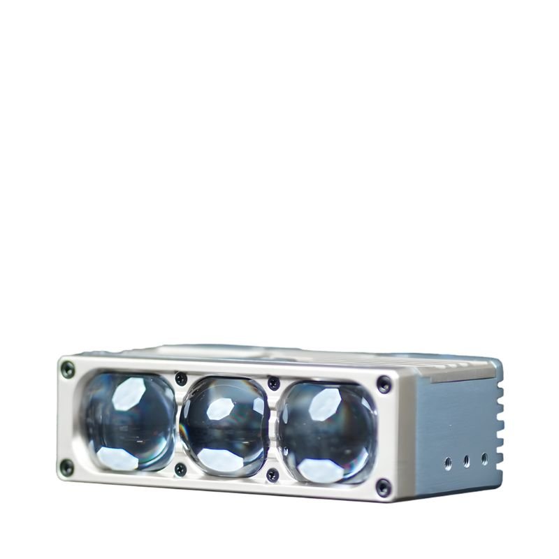 GPNE GS3P ไฟเสริมยิงไกล ดีไซน์ 3 เลนส์ โครงสร้างอลูมิเนียม ระบายความร้อนด้านข้าง