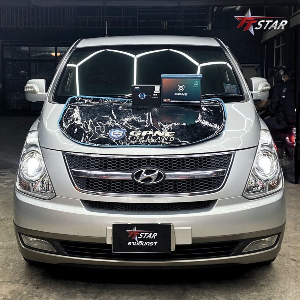Hyundai H1 ติดตั้งโปรเจคเตอร์ GPNE GS30 และไฟสูง X Series ที่ TT Star