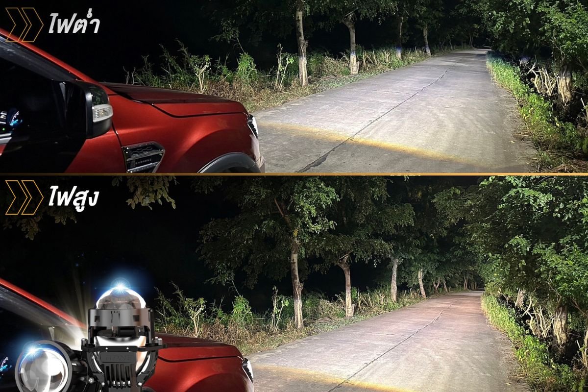 Review GPNE GP70 Bi-LED Projector รีวิว GPNE GP70 เปลี่ยนไฟหน้าเดิมให้เป็น "สปอร์ตไลท์สนามแข่ง" สว่างสะใจ 80W!