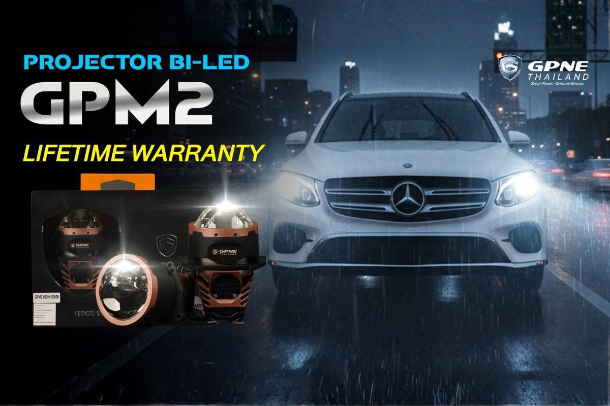 GPNE GPM 2 ไฟหน้า Bi-LED Projector สว่าง คมชัด คุ้มค่าที่สุดสำหรับรถคุณ
