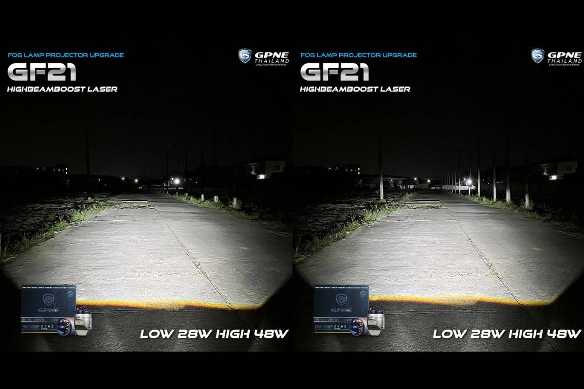 GPNE GF21 ไฟตัดหมอก Bi-LED พลังเลเซอร์ สว่างพุ่งไกล คมชัดทะลวงทุกสภาวะ