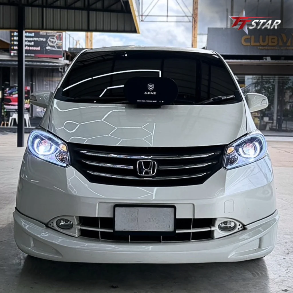 ติดตั้งไฟหน้ารถยนต์ GPNE LS5+3 กับ รถ HONDA FREED