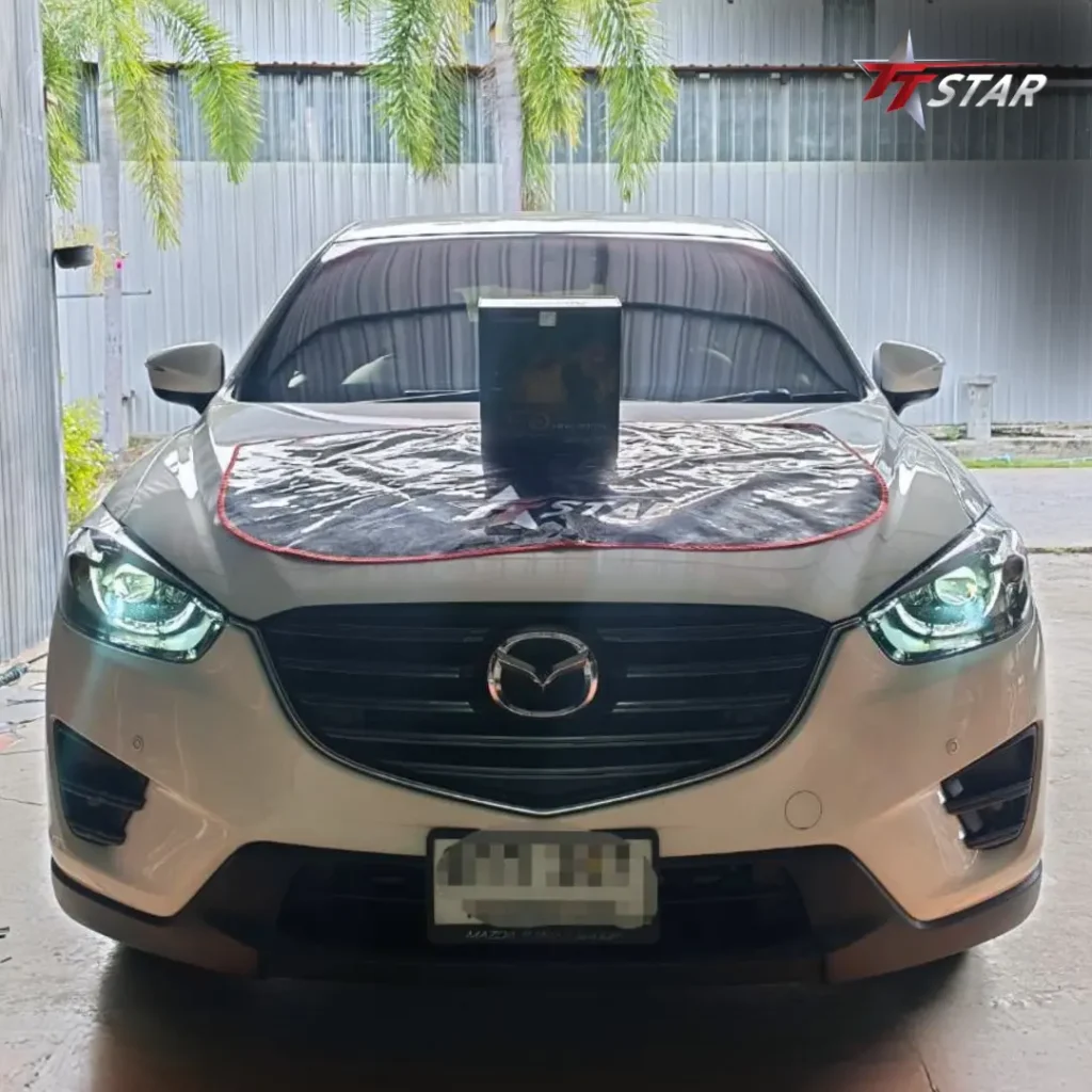 ติดตั้งไฟหน้ารถยนต์ AOZOOM LEO กับ รถ Mazda Cx-5