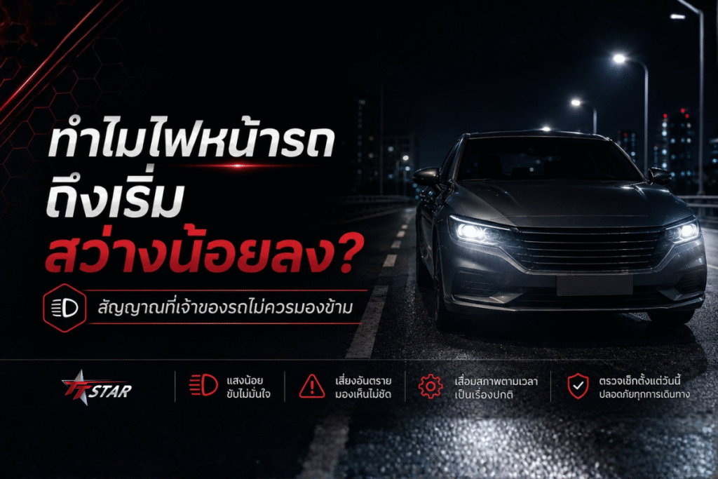 ทำไมไฟหน้ารถถึงเริ่มสว่างน้อยลง สัญญาณที่ไม่ควรมองข้าม บทความ