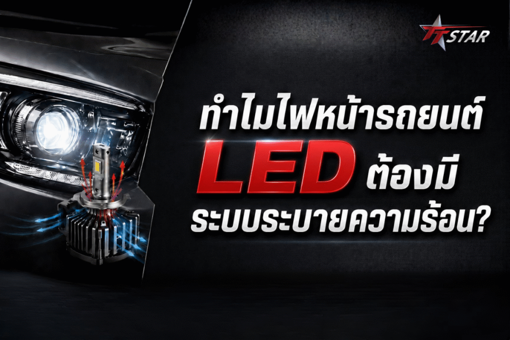 ทำไมไฟหน้ารถยนต์ LED ต้องมีระบบระบายความร้อน