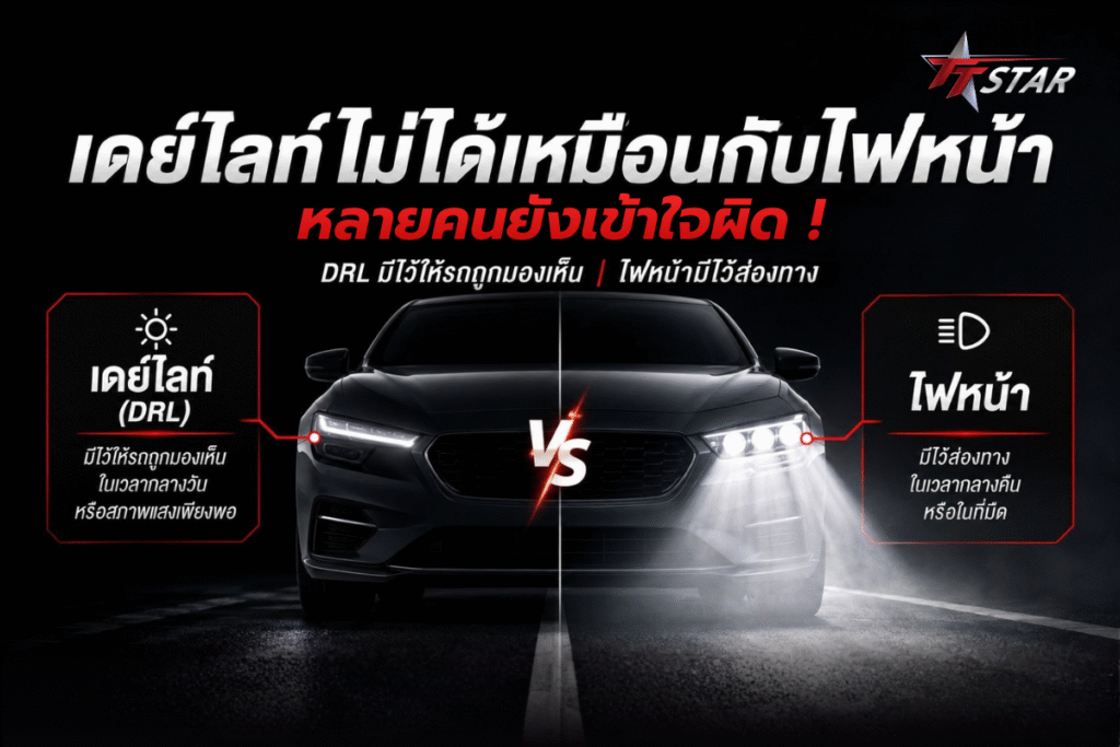เดย์ไลท์ไม่ได้เหมือนกับไฟหน้า หลายคนยังเข้าใจผิด