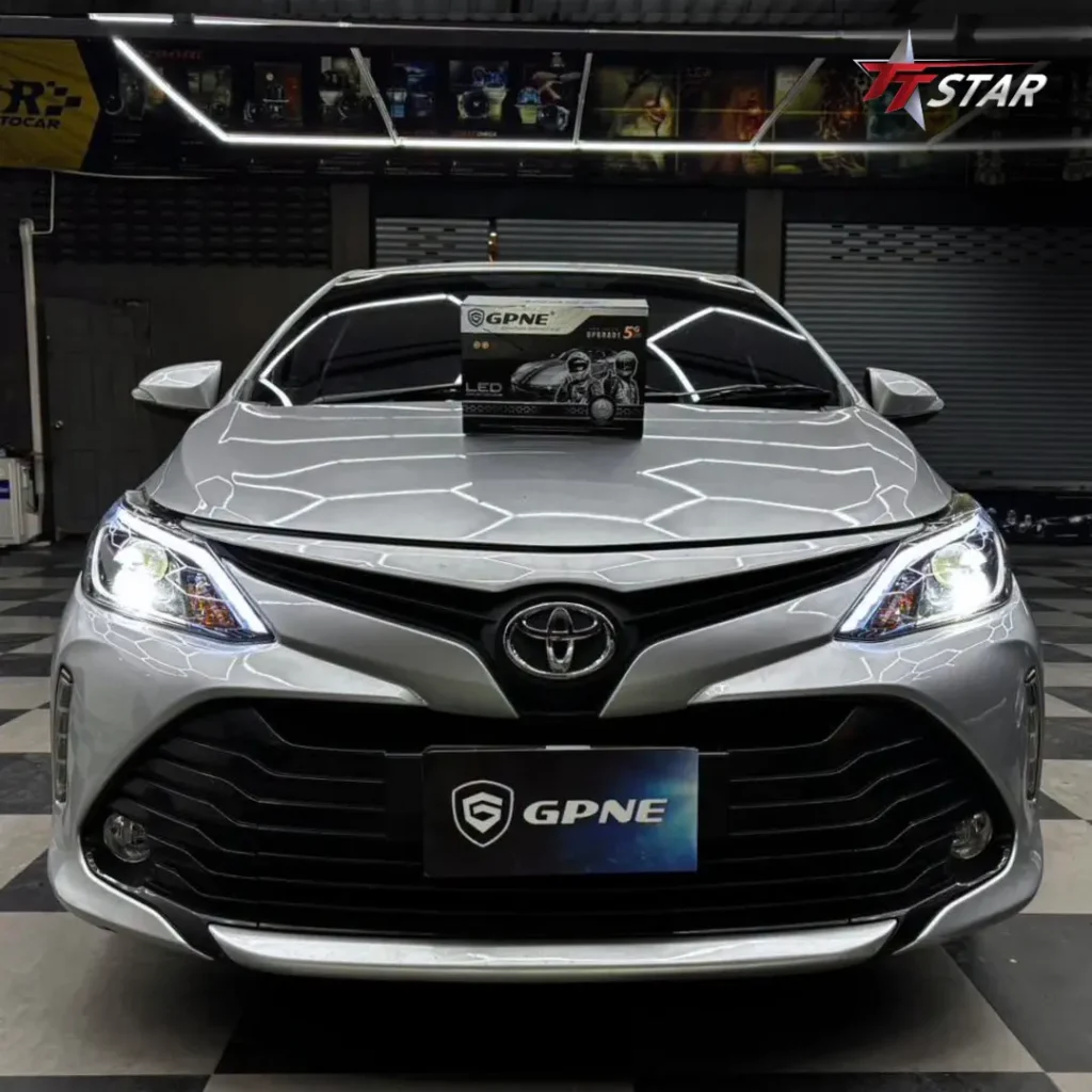 ติดตั้งไฟหน้ารถยนต์ GPNE GP70 กับ รถ TOYOTA VIOS GEN4 - TT Auto Xenon เลียบด่วนรามอินทรา