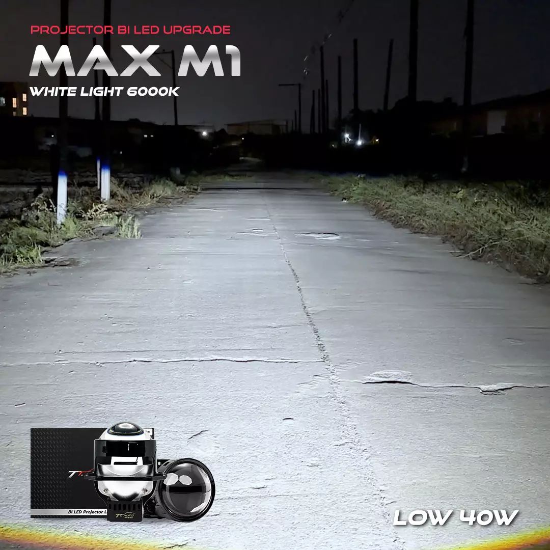 PROHD MAX M1 | ไฟโปรเจคเตอร์ BI-LED 45-50W แสงขาว 6000K