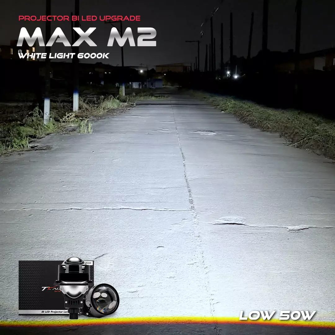 PROHD MAX M2 | ไฟโปรเจคเตอร์ BI-LED 50-60W แสงขาว 6000K รับประกัน 18 เดือน